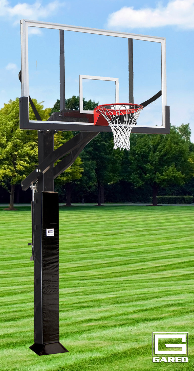 Gared All Pro Jam Adjustable In Ground Basketball Hoop 42"x72"