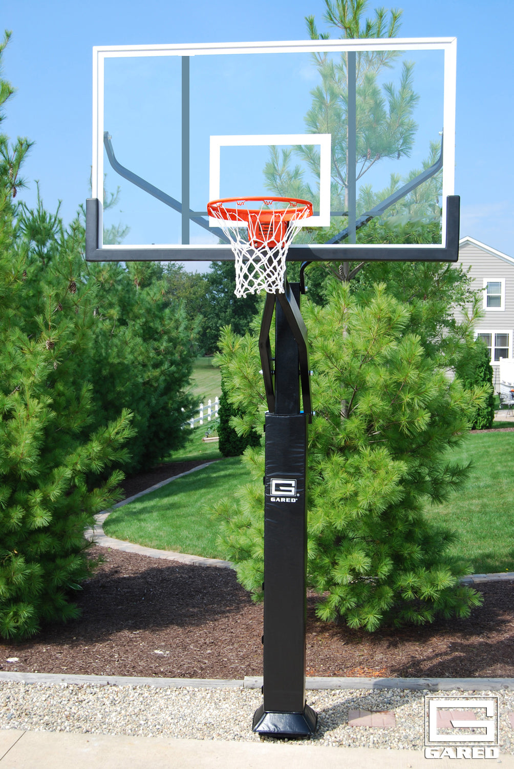 Gared Pro Jam Adjustable In Ground Basketball Hoop 42"x72"